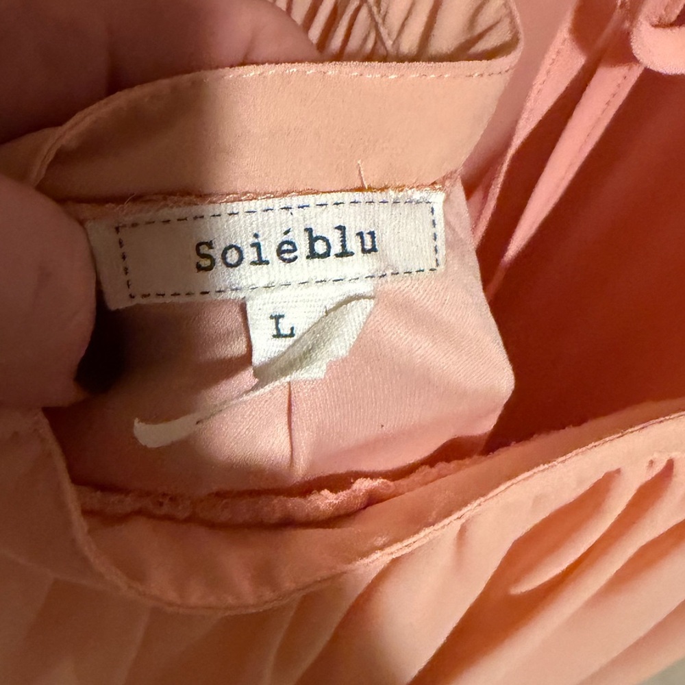 Soieblu Blush Pink Chiffon Maxi Dress Open Back Size Large Formal Bridesmaid - Picture 4 of 4